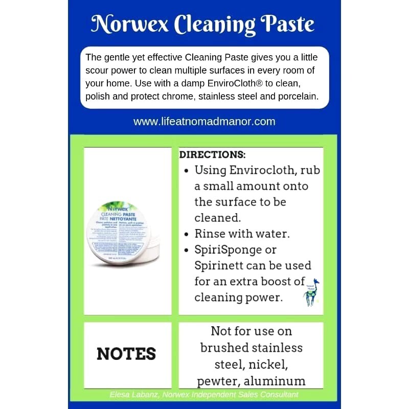 Norwex Cleaning Paste 200ml 6.76 OZ Stain Removal, Cleans Dirt &Polish-FREE SHIP