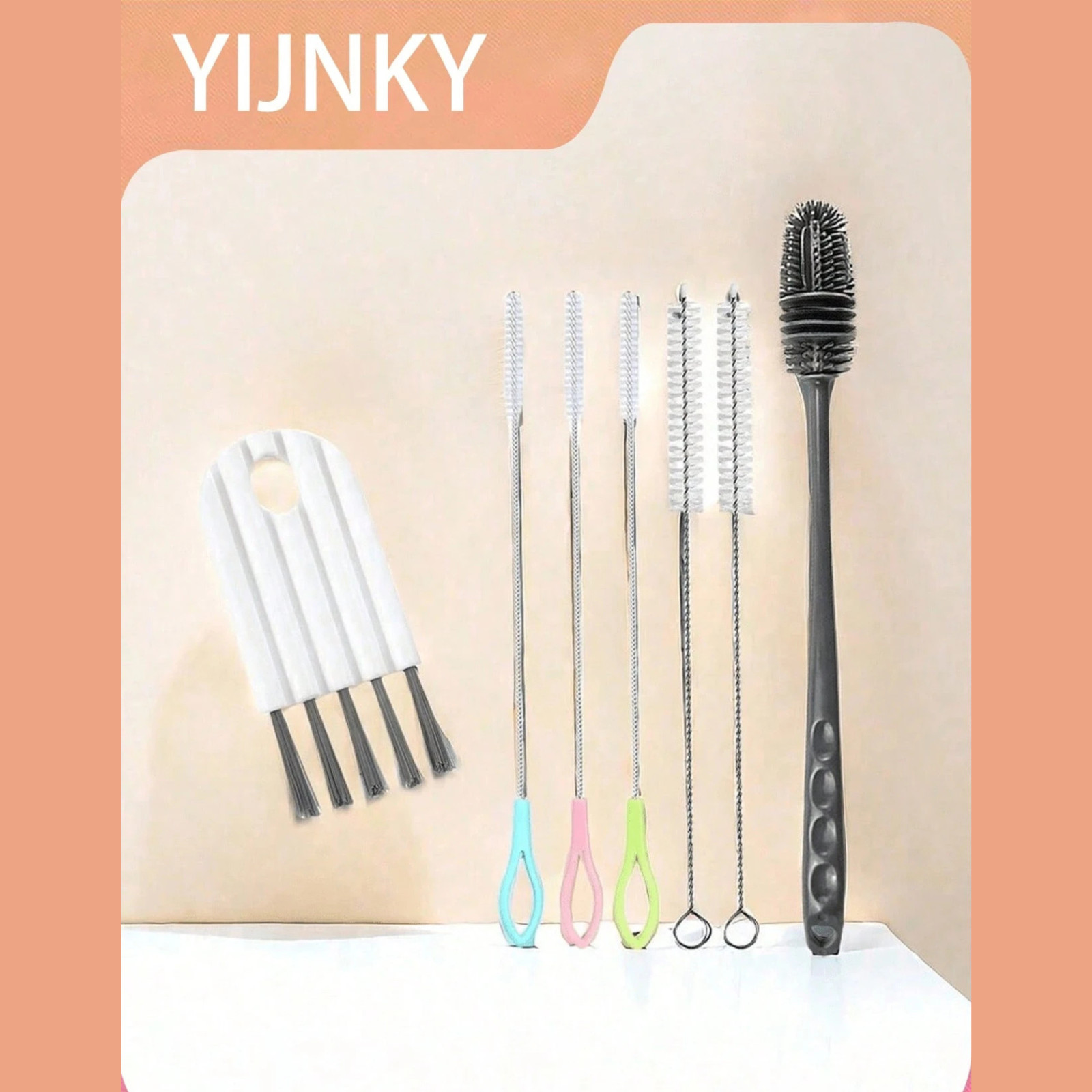 5PCS Long Straw Cleaning Brush Set Reusable Cleaner for Water Bottles Tumbler US