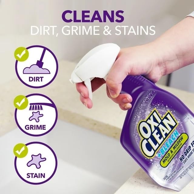 Cruelty-Free No Drip Foam Mold & Mildew Remover – 30oz, 2-Pack for Bathrooms