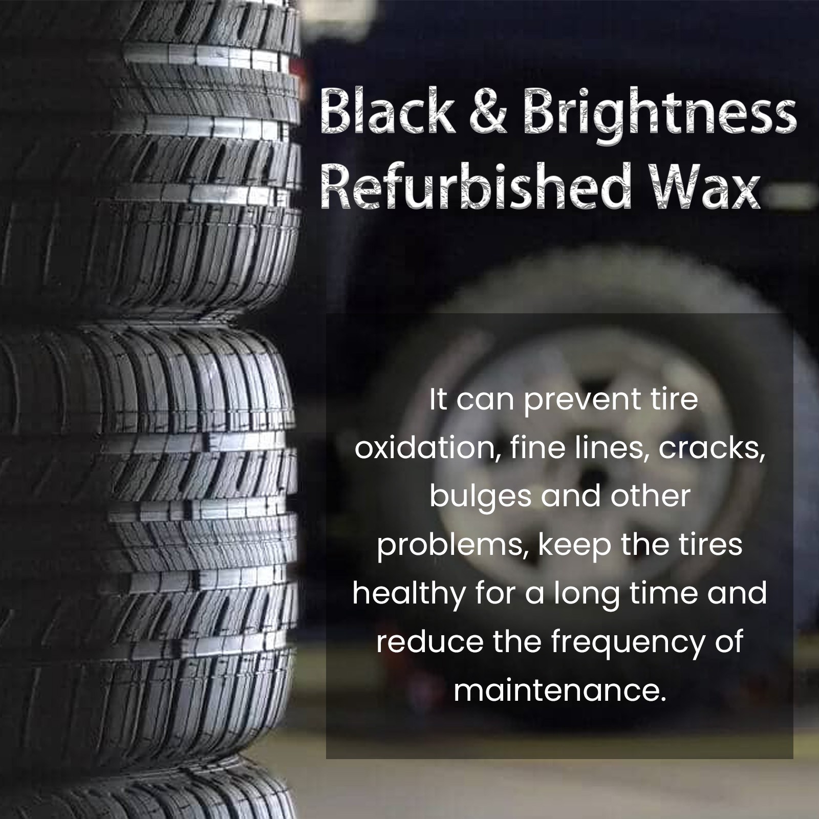 Tire Dressing Gel Long Lasting UV Protectant Black Restorer Shine & Clean