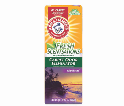 Arm & Hammer Fresh Scentsations Carpet Odor Eliminator, Island Mist, 30 oz, 6/CT