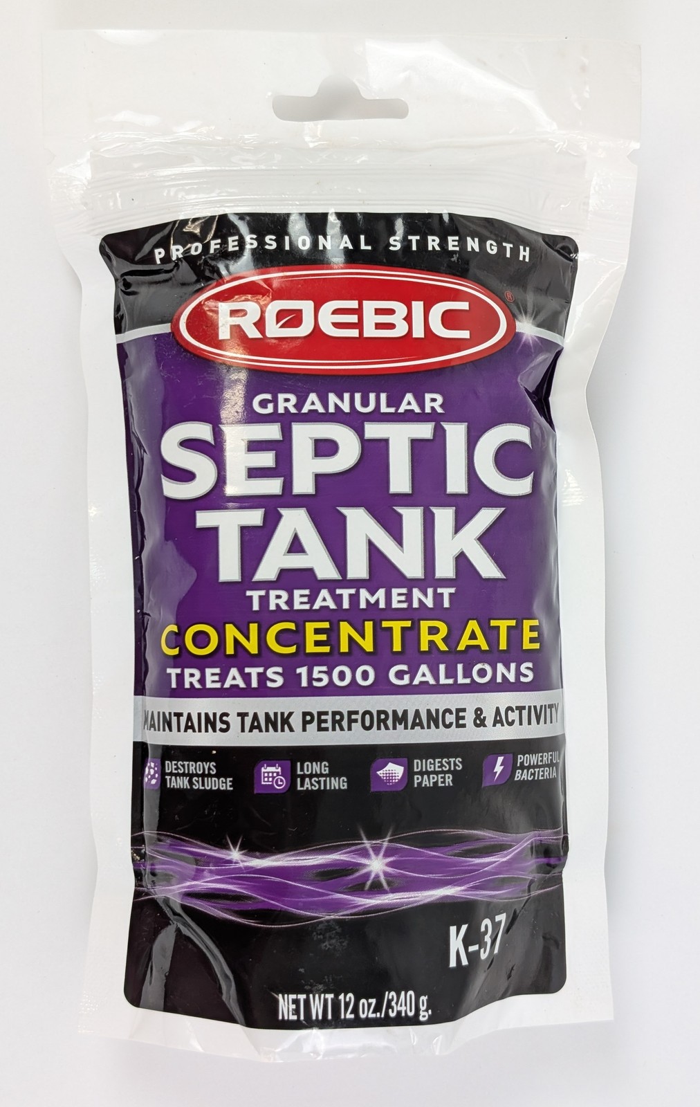 Roebic K-37-BAG Granular Septic Tank Treatment Concentrate 12 oz Set of 3