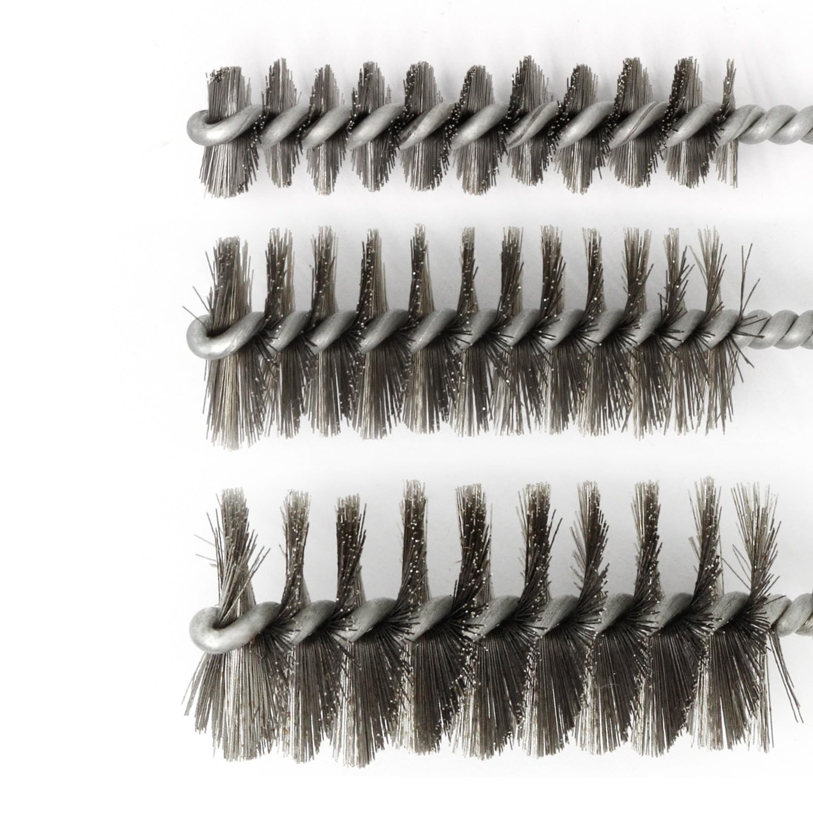 6 Pcs Bore Brush for Drill, 1/4″ Hex Shank Stainless Steel Twisted Wire Brush…