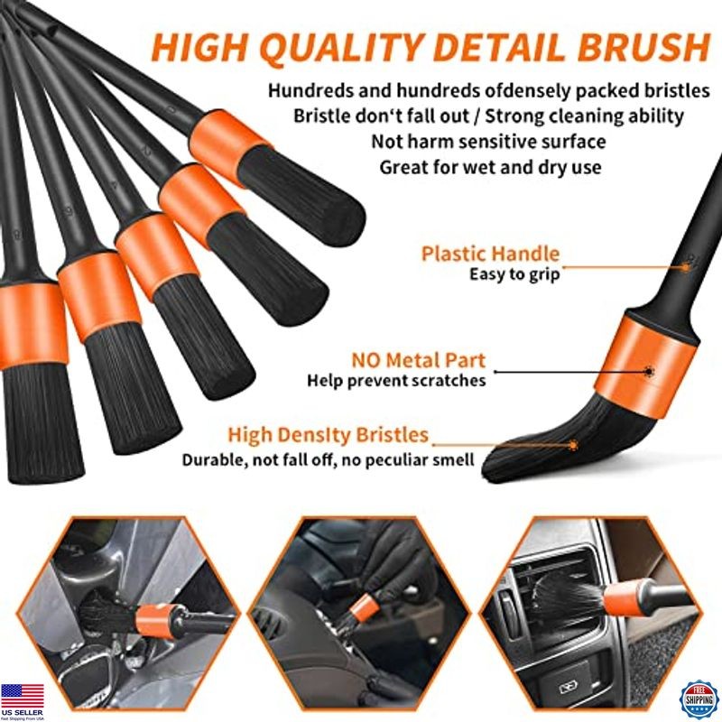 17Pcs Car Cleaning Kit with Vacuum, Brushes, Towels & Windshield Tools
