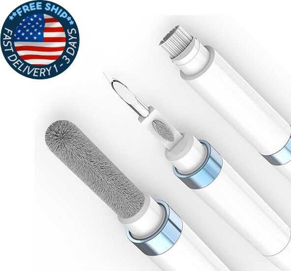 Kit limpiador 4 en 1 para Airpods equipado con una esponja flocada, 2 cepillos