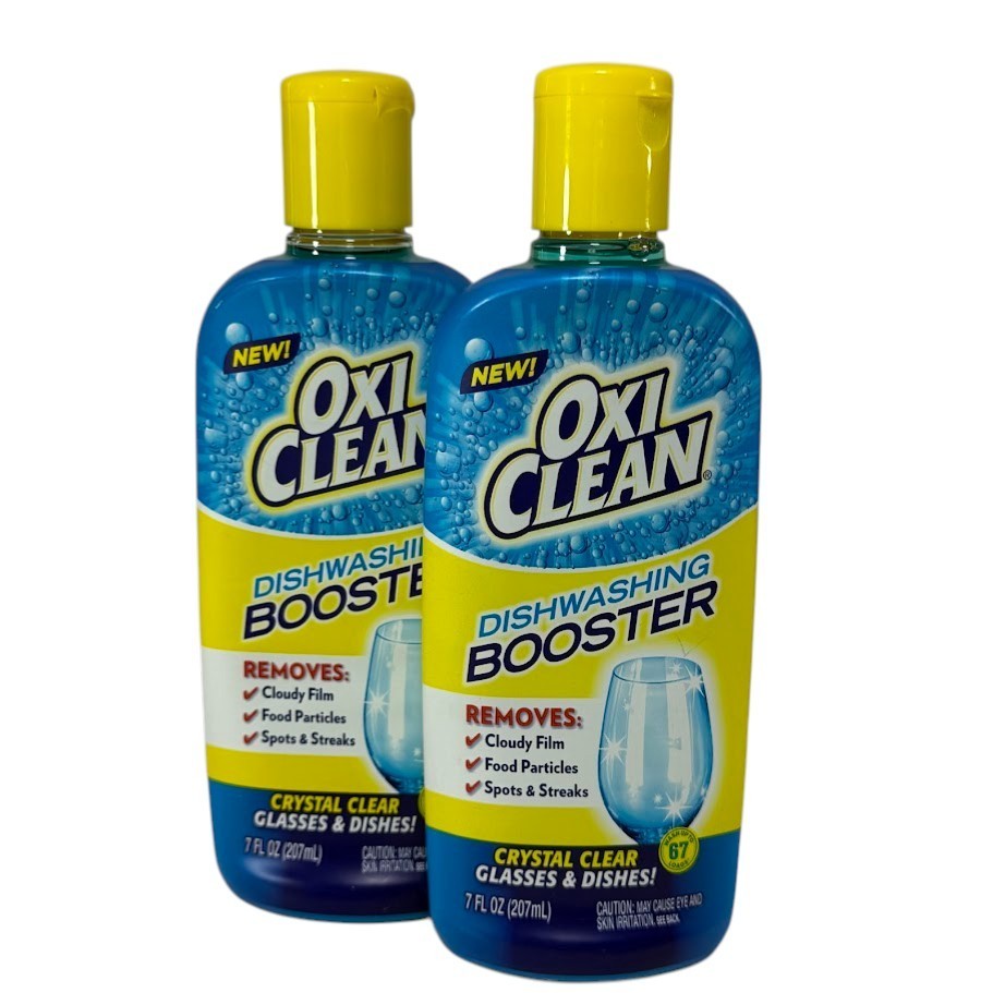 Oxi Clean Dishwashing Booster for Crystal Clear Dishes, 7 Fl Oz, New – Lot of 2