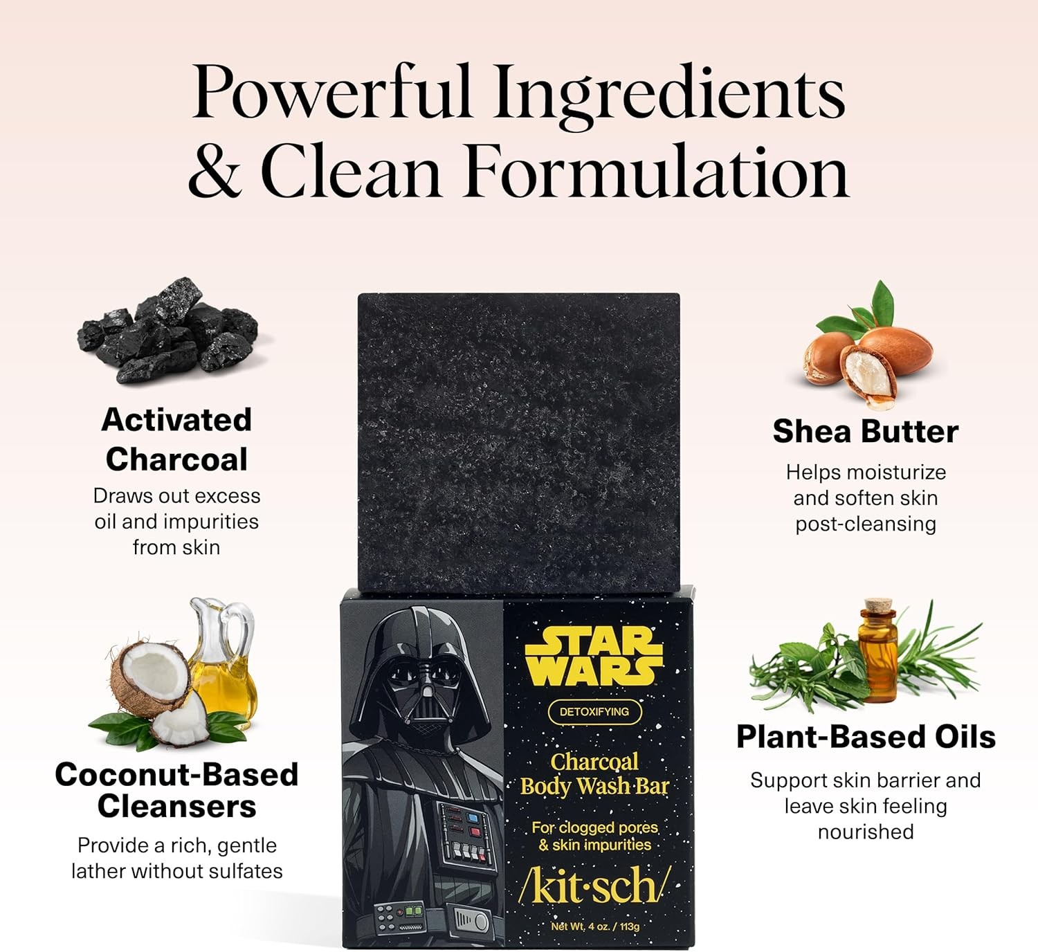 Charcoal Soap Body Wash Bar x Darth – Detoxifying Bar