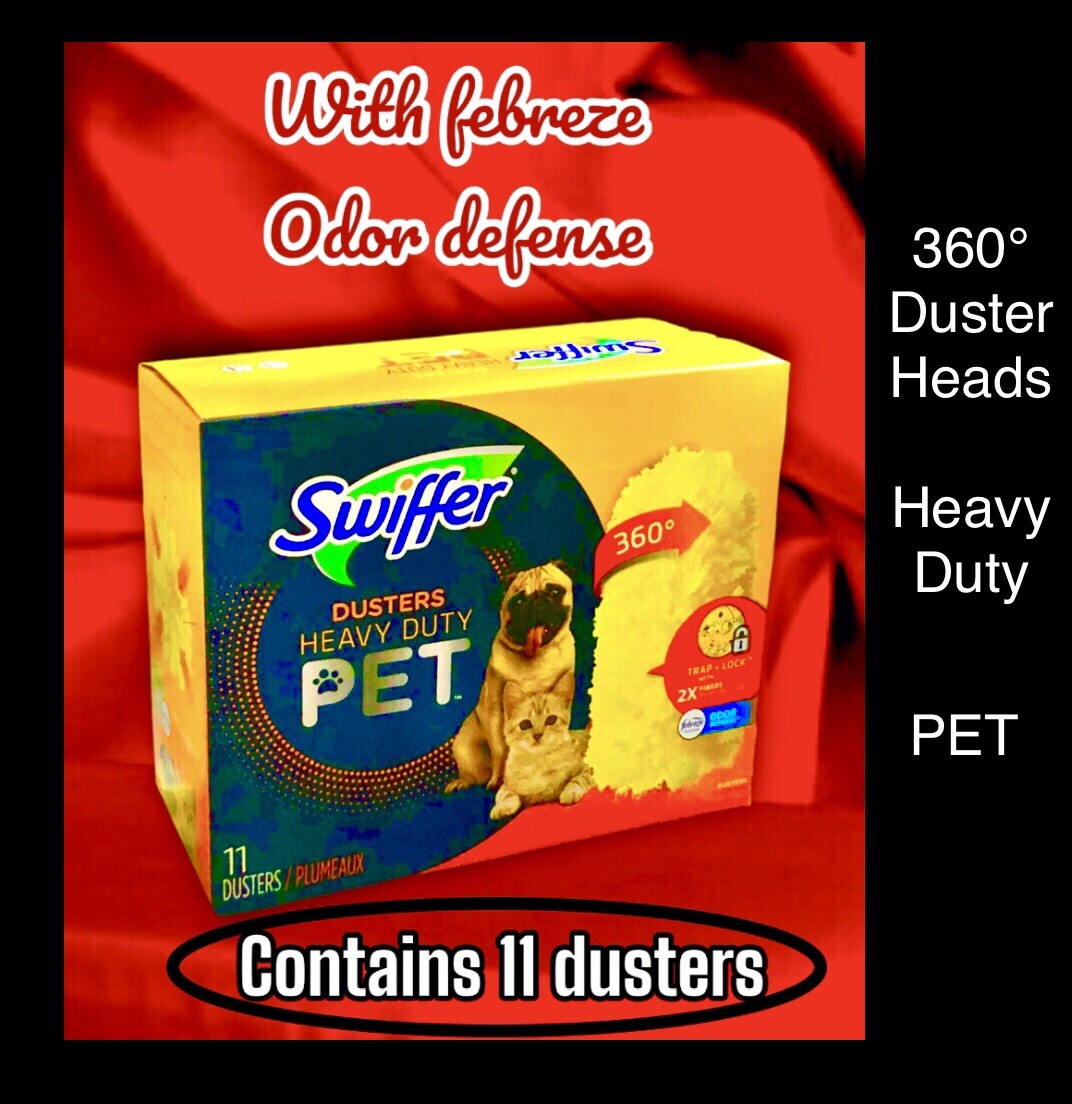 11ct Swiffer 360° Dusters Heavy Duty Pet Dusters Refills w Febreze Odor Defense
