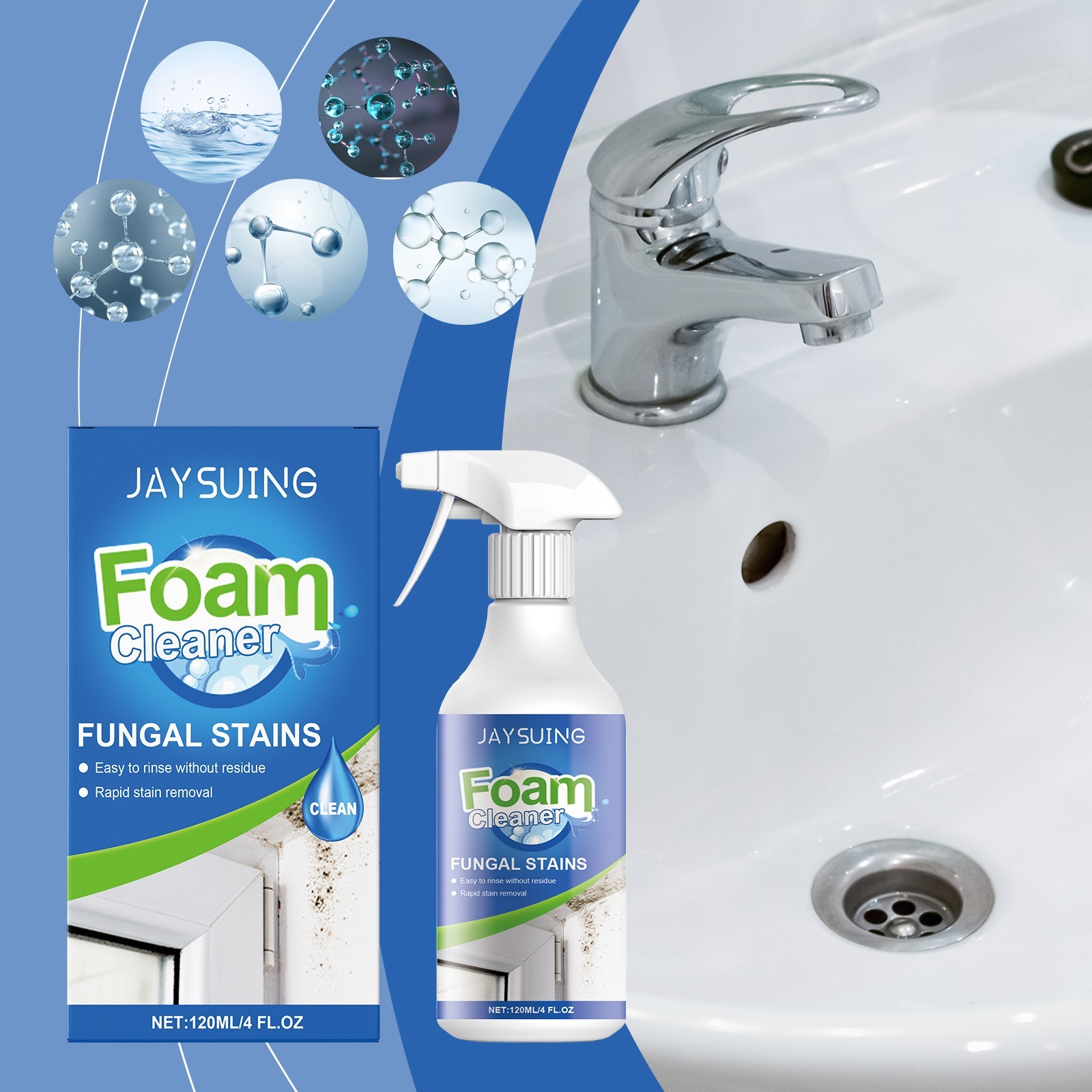 Stain Removing Foam Cleaner Multi Purpose Household Cleaning Wall Tile Cleaning.