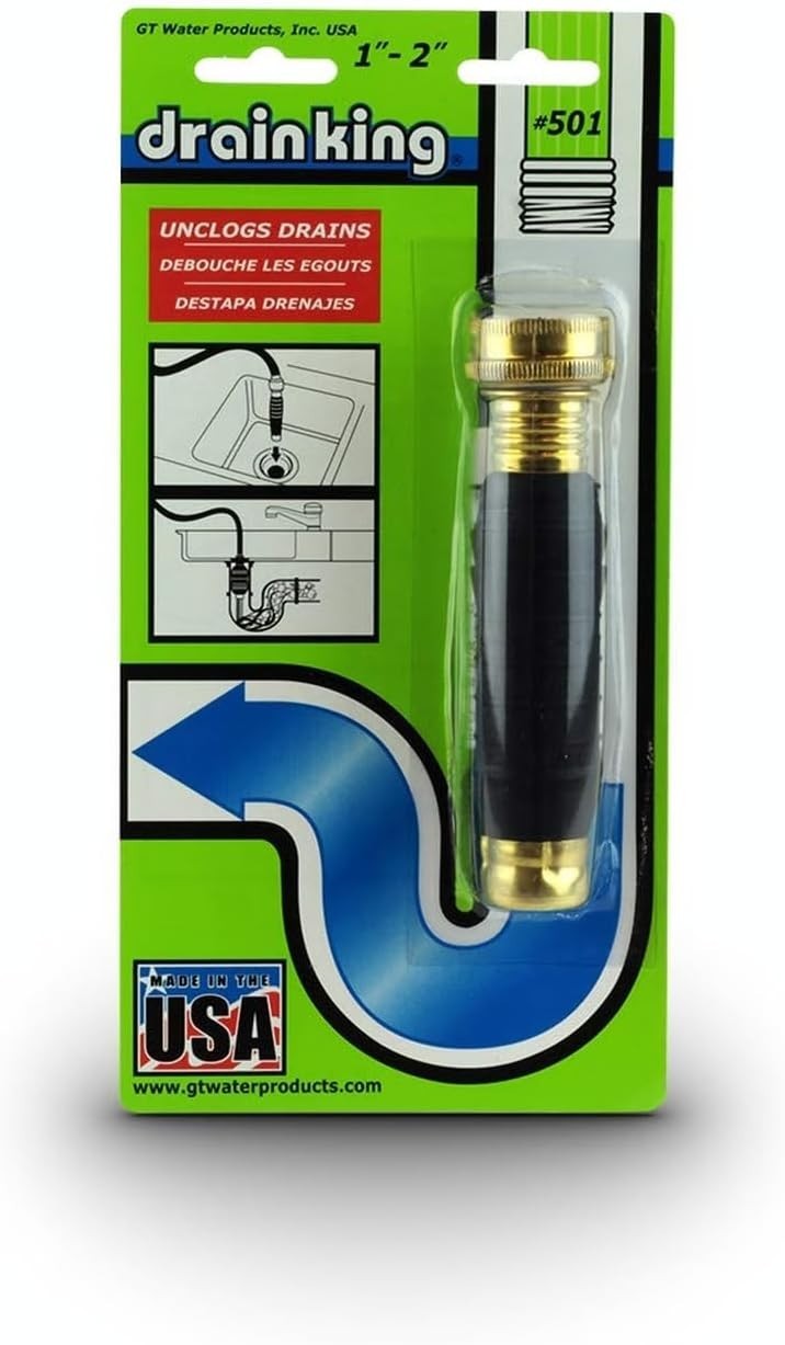 Effortless Drain Cleaning with Drain King 501 for Bathroom and Pool (1-2 Inch)