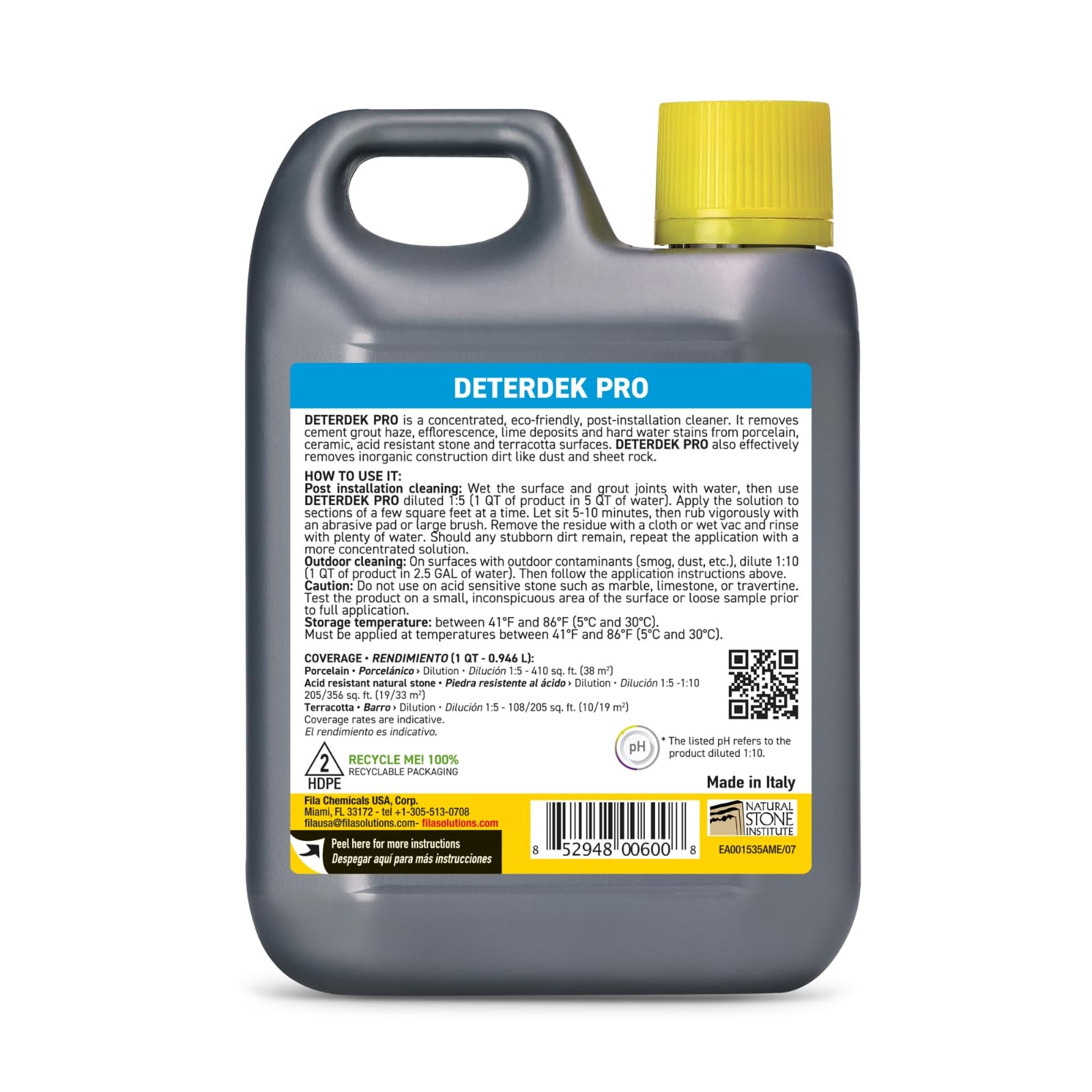 , DETERDEK PRO Cementitious Grout Haze Remover, Effective Against Rust Stain,…