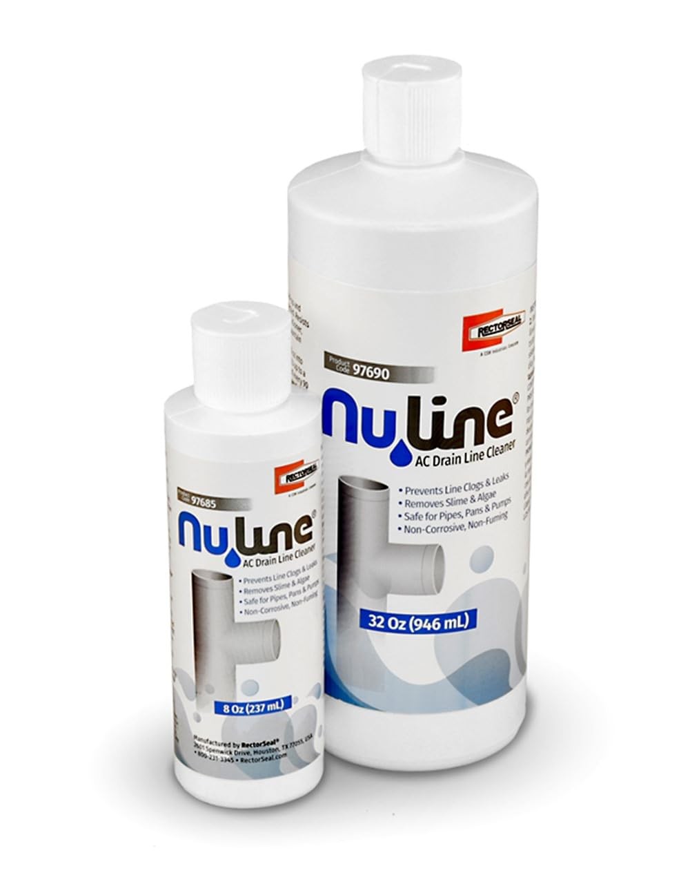 Nu Line AC Drain Cleaner 8oz Pack of 4 Prevent Clogs Remove Build Up Non
