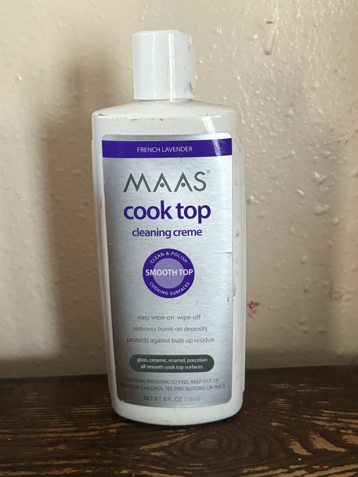 MAAS cook Top Cleaning Crème Smooth Top 8 Fl Oz French Lavender Open But Full