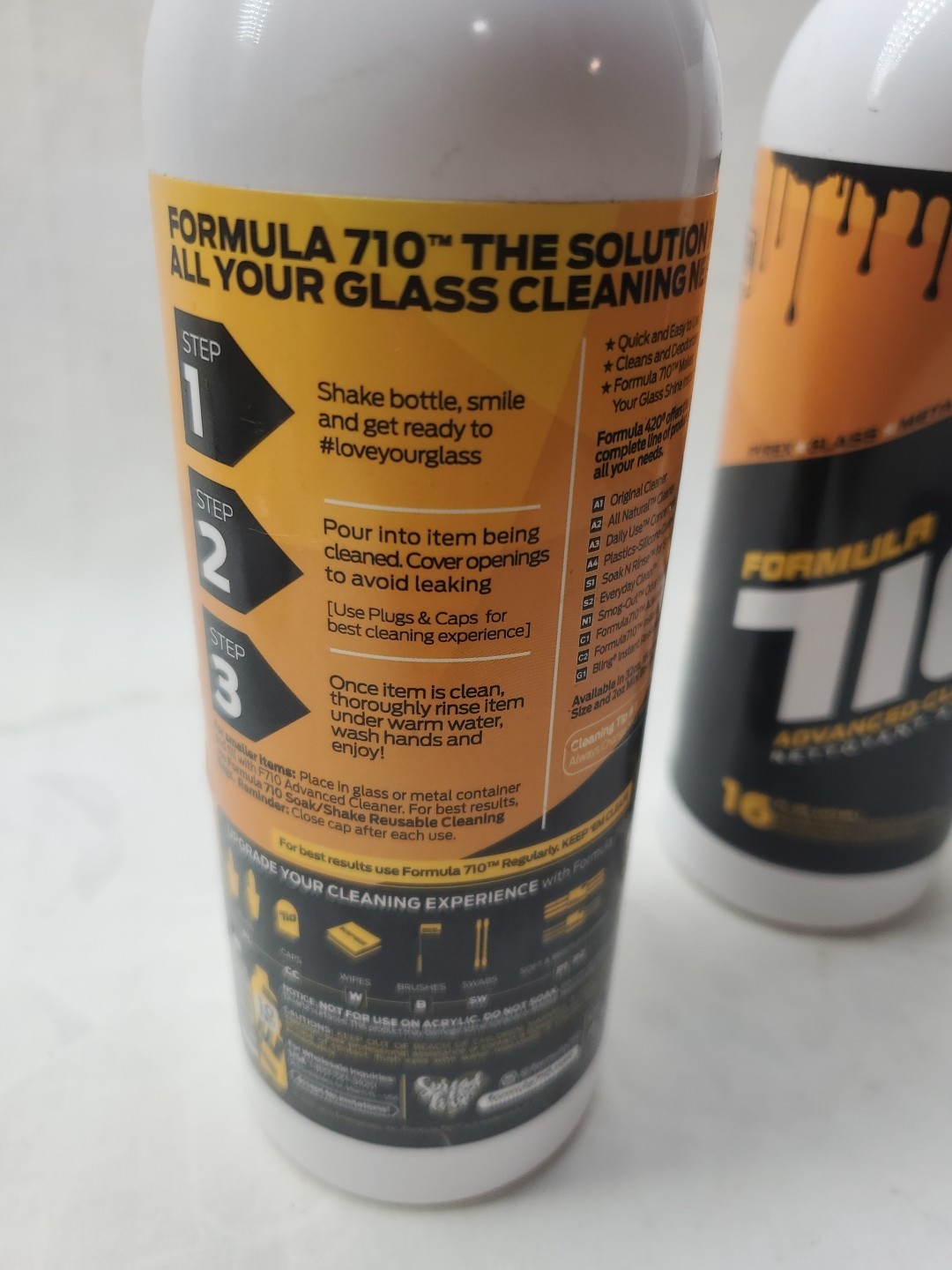 2 Pk. 16oz Formula 710 ADVANCED Cleaner Bong Bowl Slide Cleaner