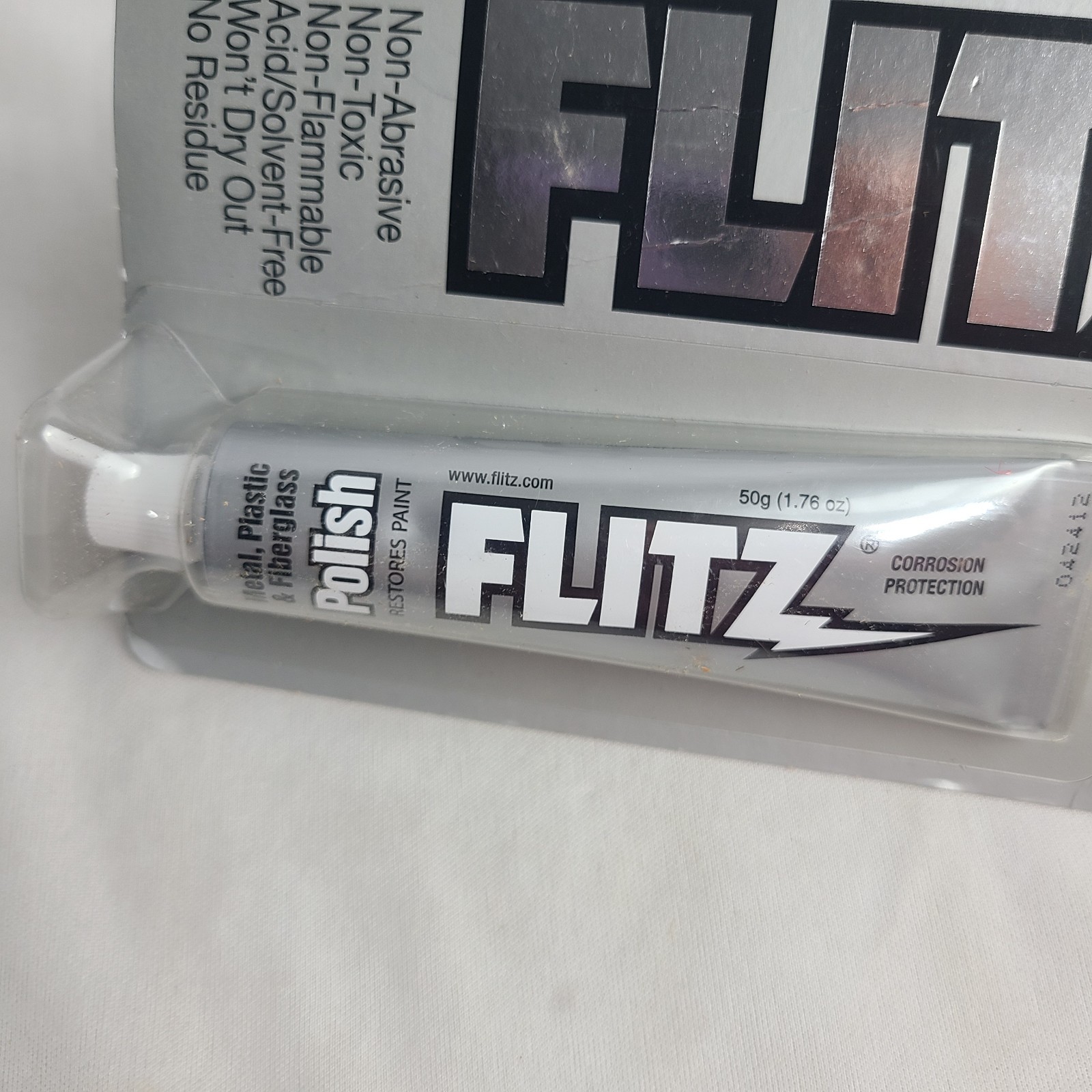 FLITZ Metal, Plastic & Fiberglass Polish Size 1.76 oz Tube New Sealed NOS