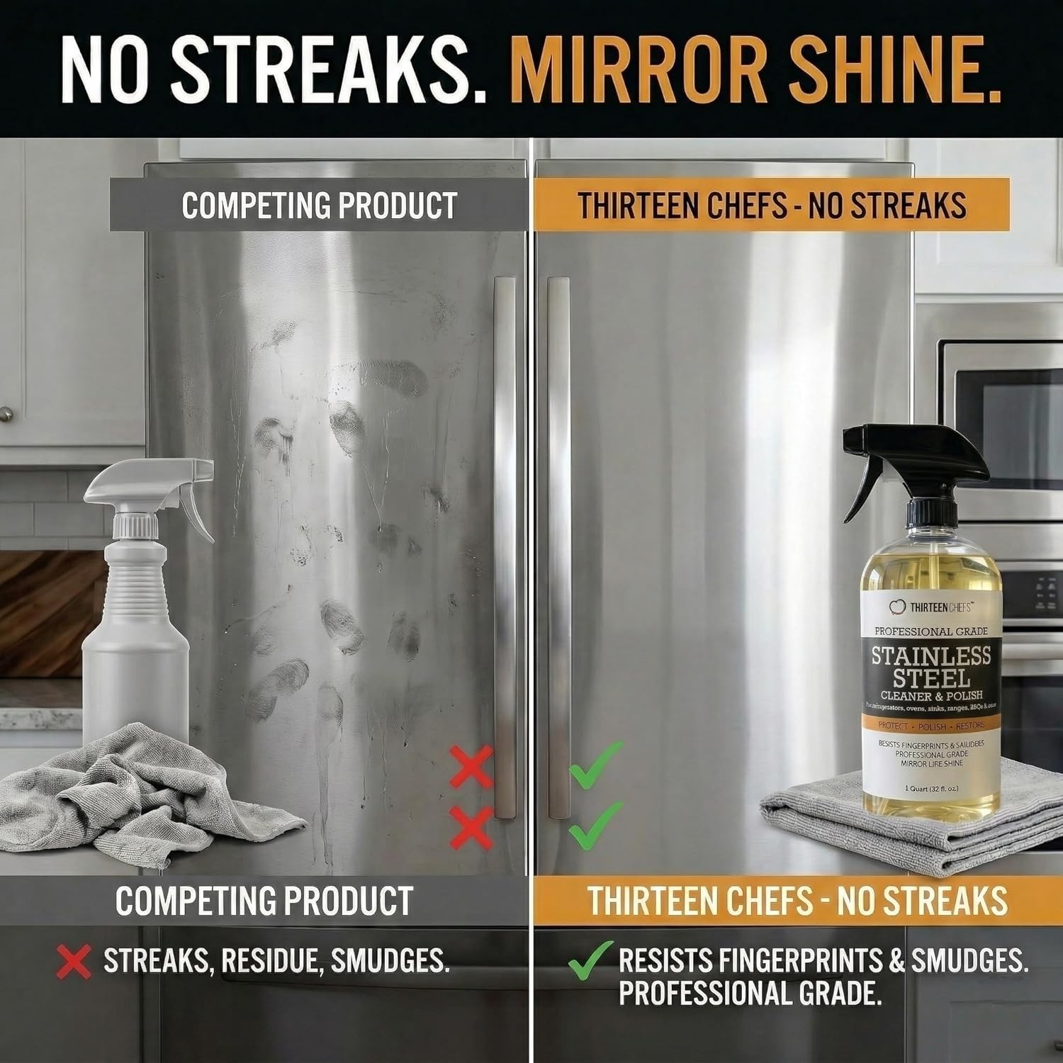 Stainless Steel Cleaner and Polish for Fridge, Oven, Cooktop, Kitchen Applian…