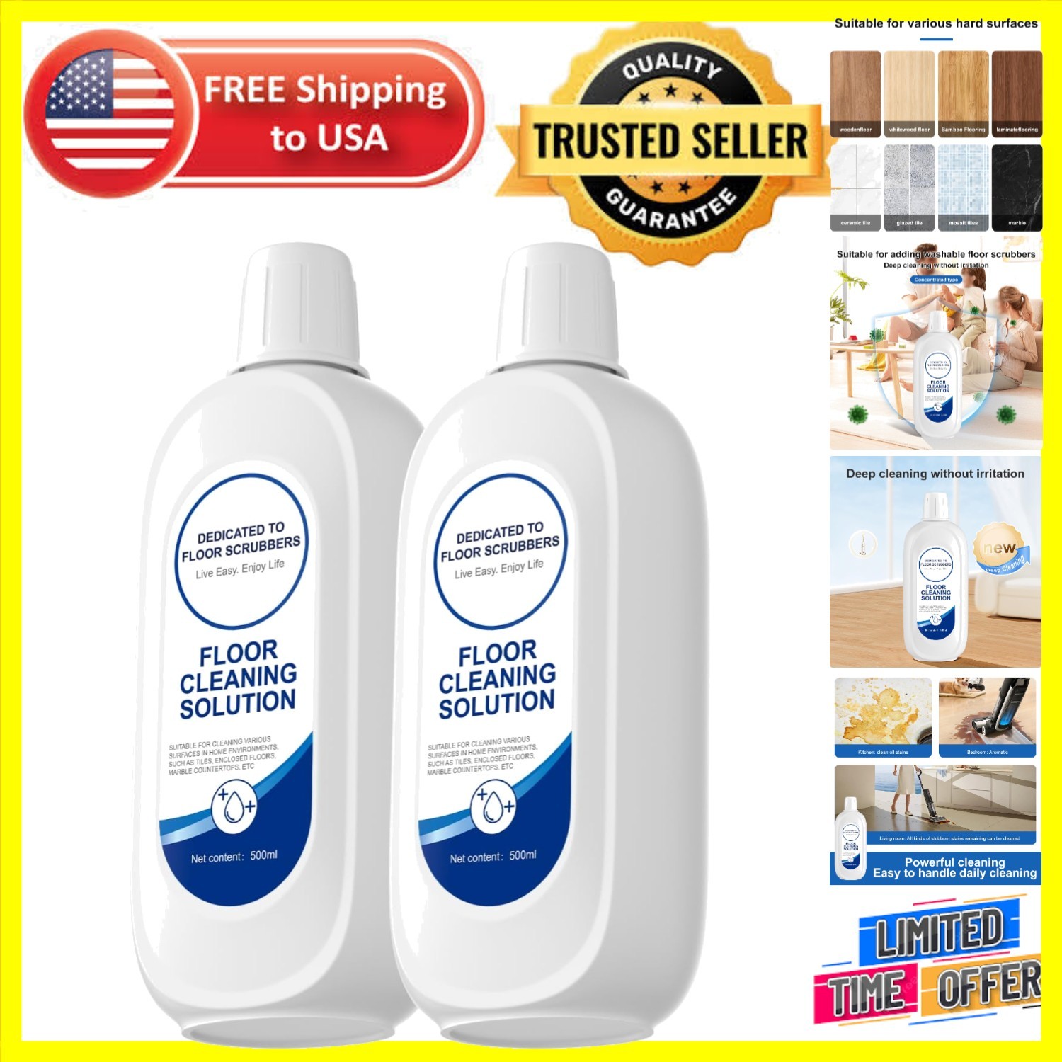 Tineco Compatible Deep Cleaning Floor Solution – Child & Pet Safe, 35.27 Fl Oz