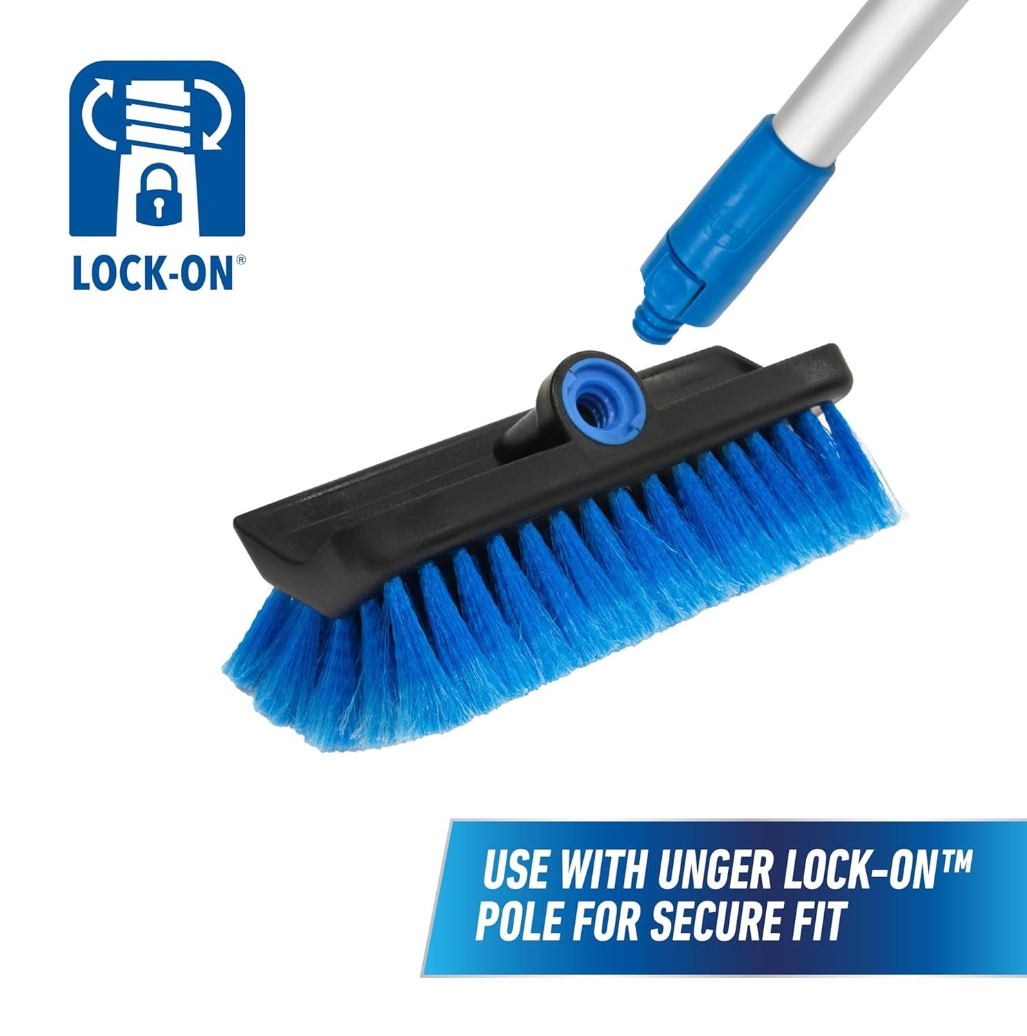 Professional Lock-On HydroPower 10” Bi-Level Soft Wash Brush, Compatible with…