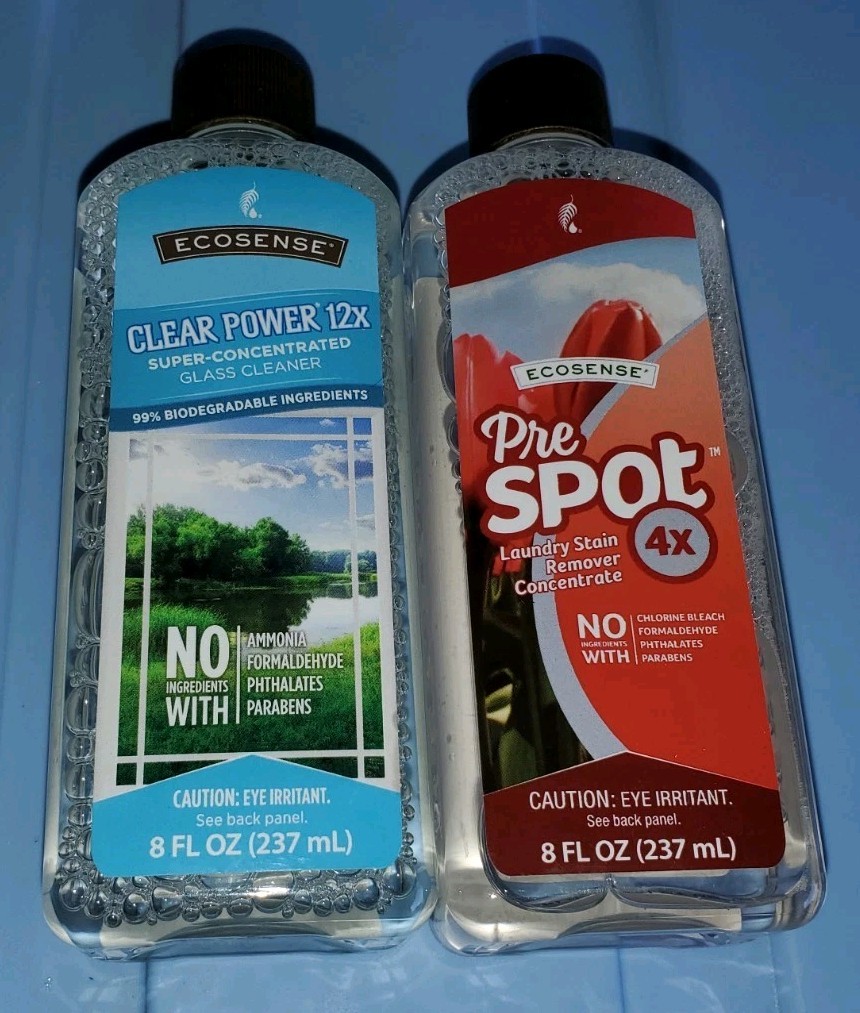 Melaleuca EcoSense Clear Power⭐️12x Concentrated Glass Cleaner 8 Oz & Pre Spot.
