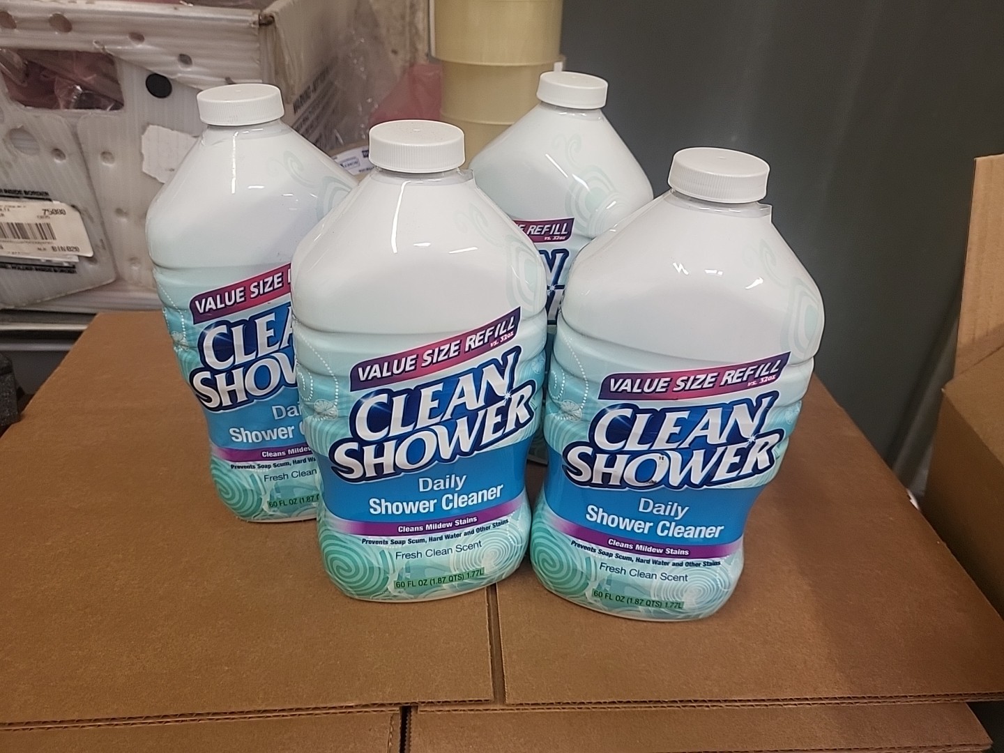 Clean Shower Daily Shower Cleaner Refill, 60 fl oz – Pack of 4