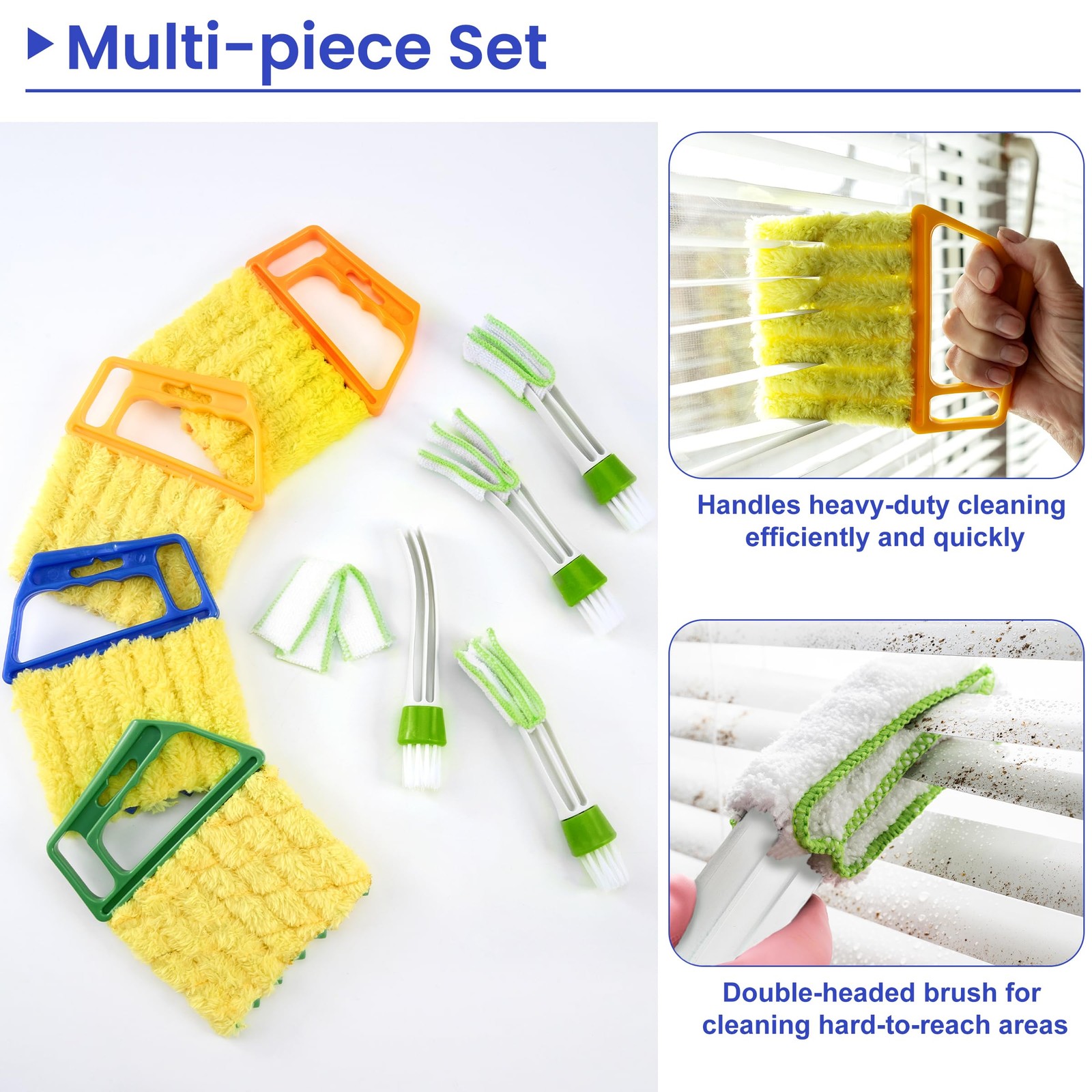 Blind Cleaner Duster Tool – 4 Pcs 7 Fingers Anti-Shedding Window Blind Cleane…