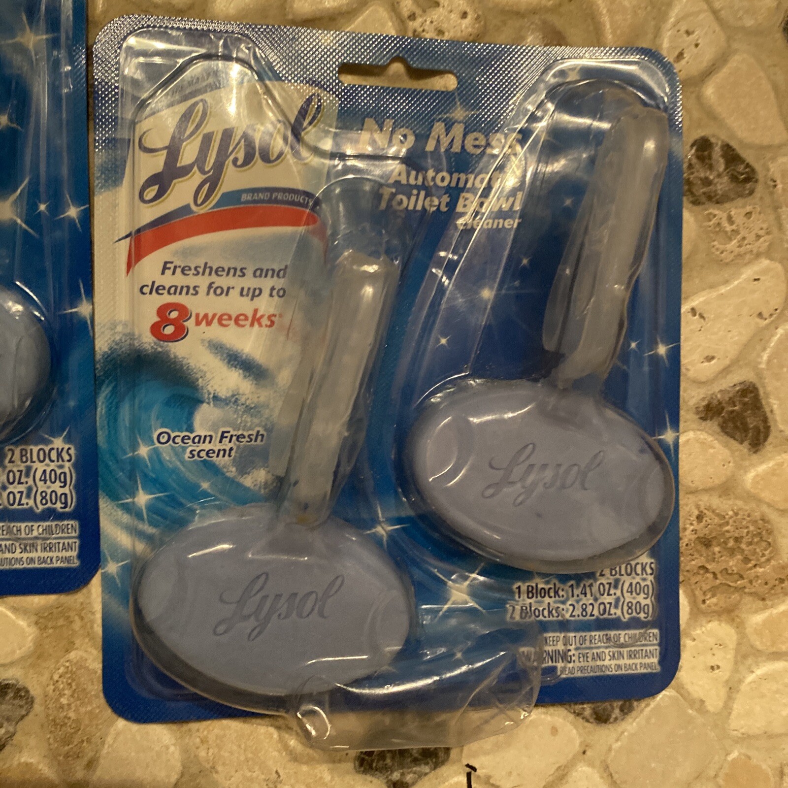 LOT OF 2 PACKS Toilet Freshener Automatic Bowl Hanging Cleaner Ocean Fresh Scent