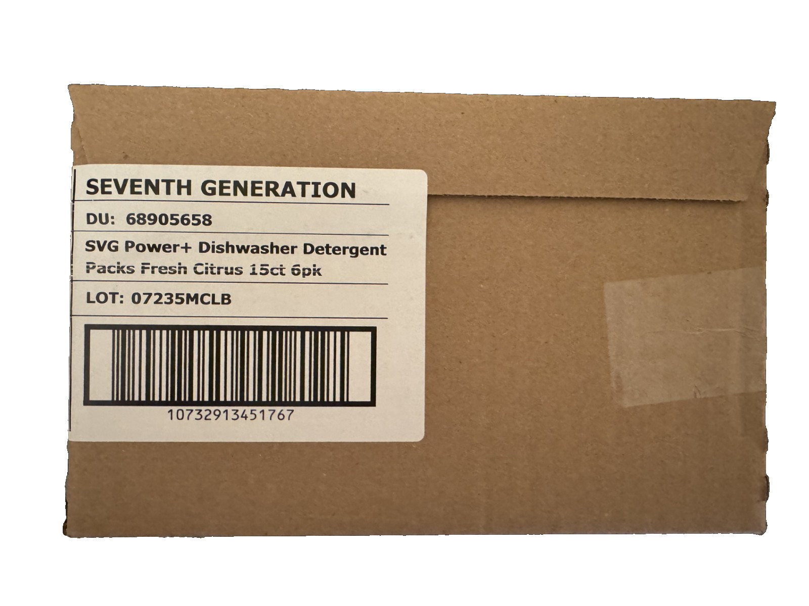 SEVENTH GENERATION CITRUS POWER+ DISHWASHER PACKS 15CT – 6 PACK CASE SEALED-NEW