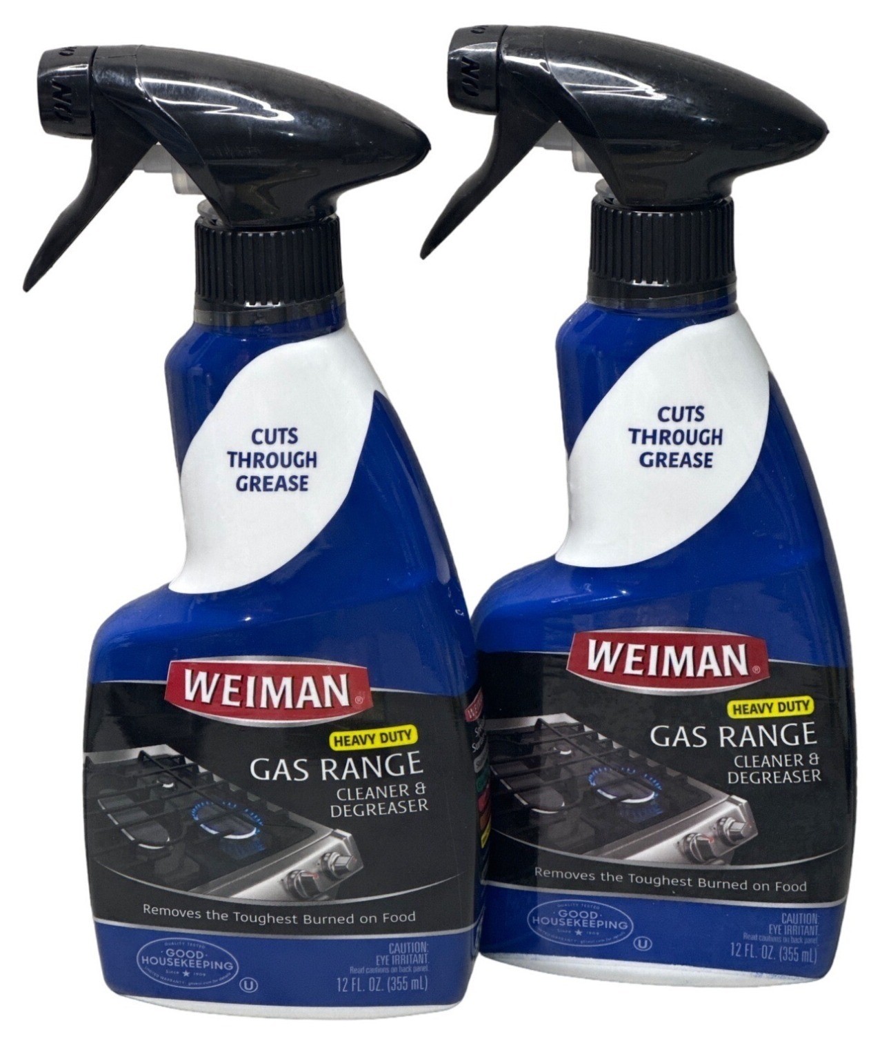Weiman Gas Range Cleaner Degreaser Spray, 12 oz, 2 Pack