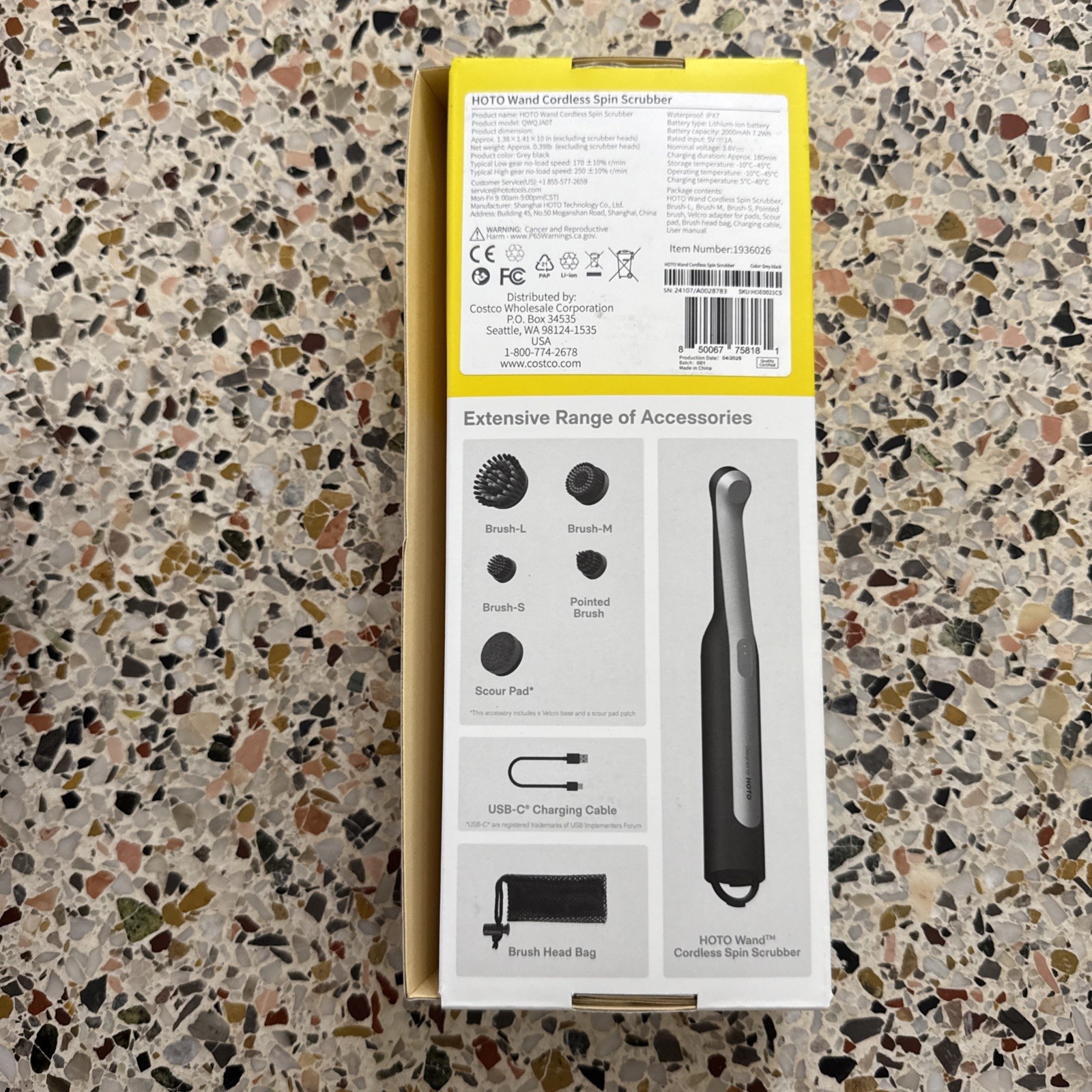 HOTO Wand Cordless Spin Scrubber Kit + 3 Microfiber Cloths Bundle – 12 Pc Set