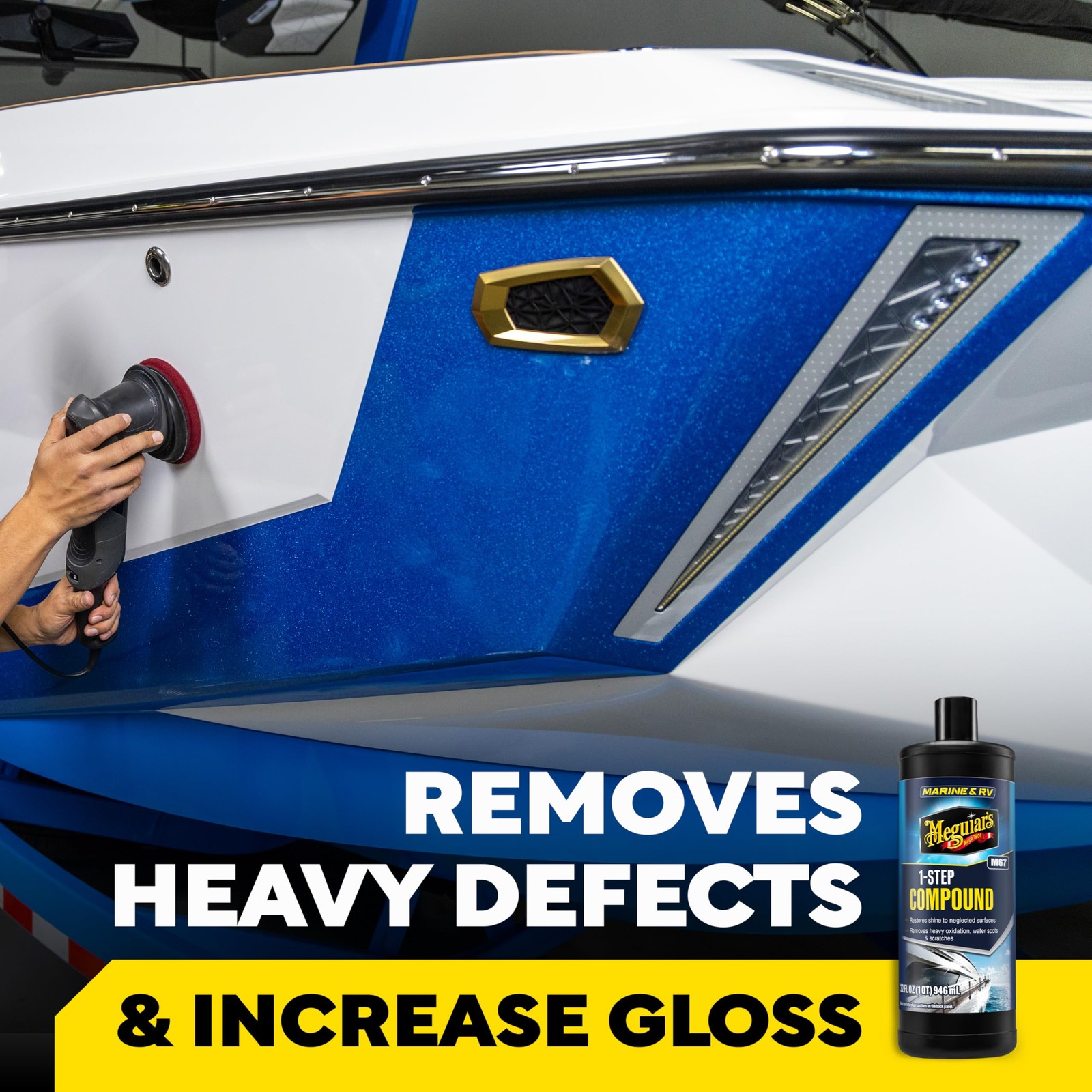 Meguiar’S Meguiars M6732 Marine/Rv One Step Compound Remove Oxidation Stains