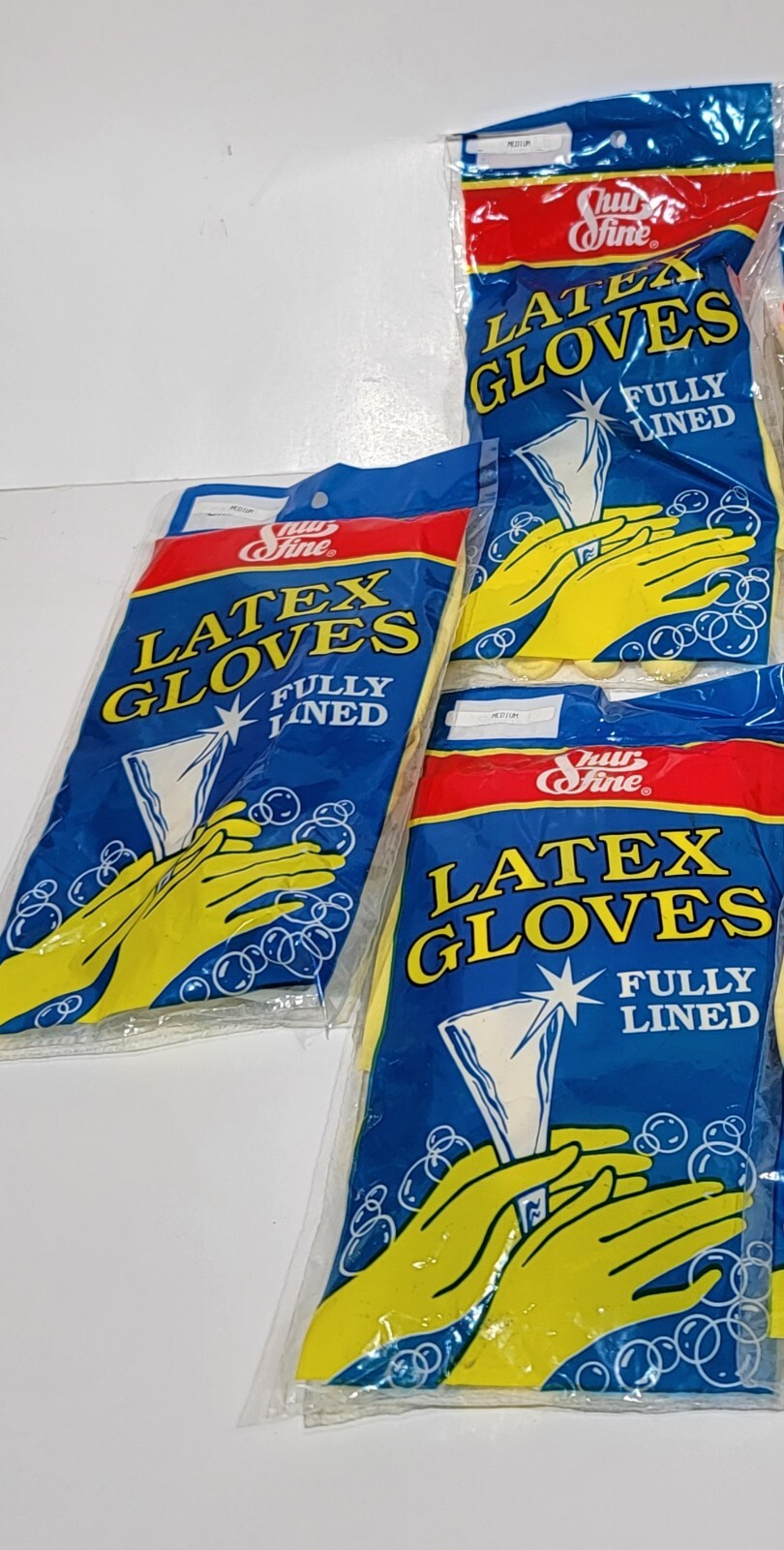 Medium – 3 Pairs – Yellow Kitchen Cleaning Dishwashing Nitrile Reusable Gloves