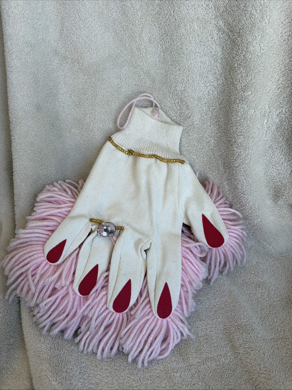 VTG The Original Dust Paw Furniture Duster Car Wash Mitt Quirky Fashion Rare Odd