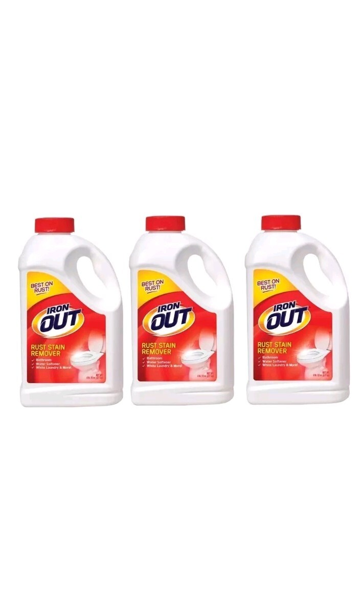 3**** IRON OUT Powder Multi Surface Rust Stain Remover 28oz Bowl Cleaner IO30N