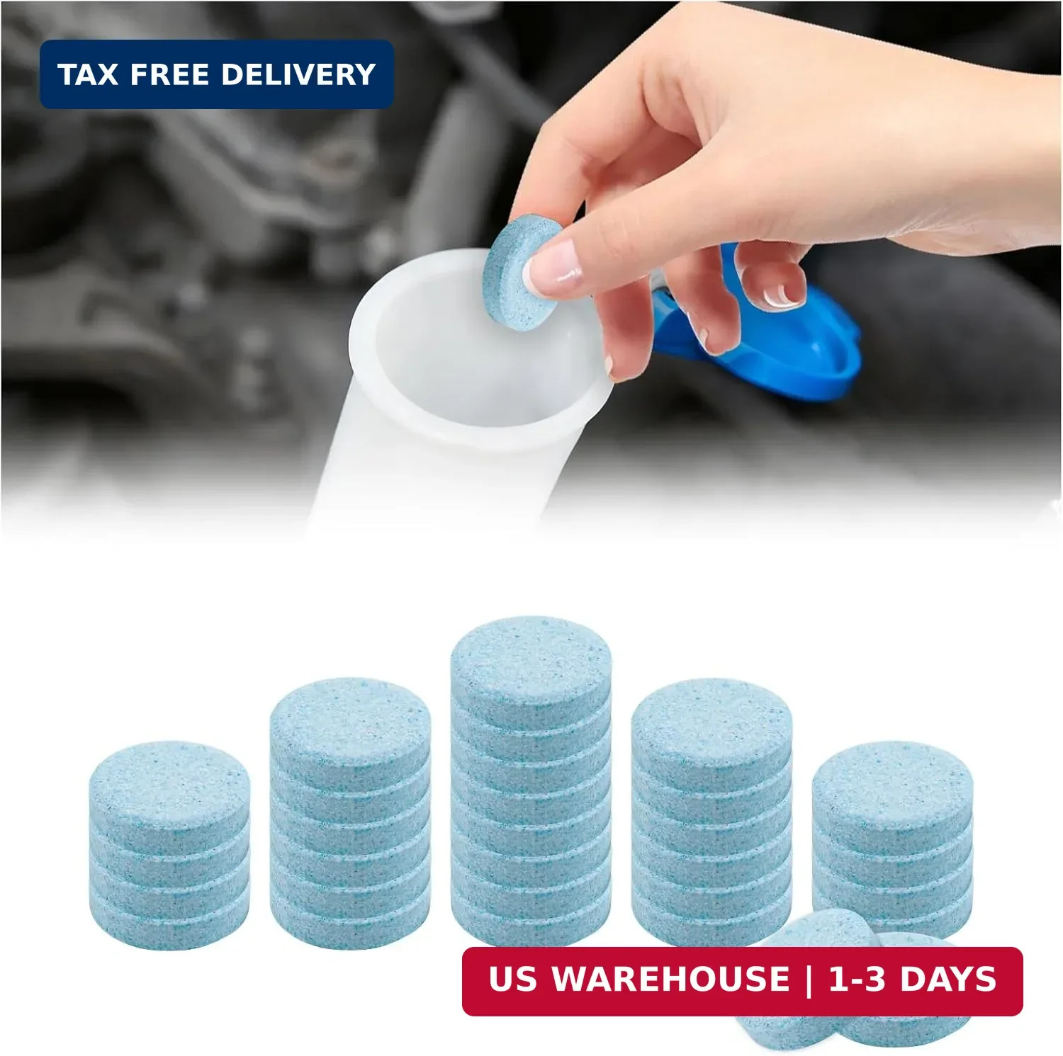 30PCS Car Windshield Washer Tablets,Windshield Washer Fluid Tablets Provide Clea