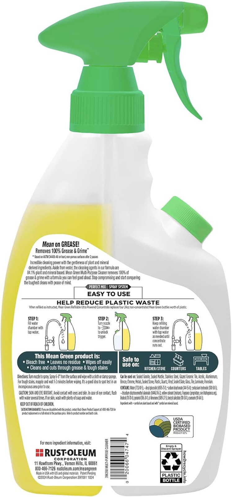 Refillable Ultra Powered Multi-Purpose Cleaner Concentrate, Citrus & Green Tea,