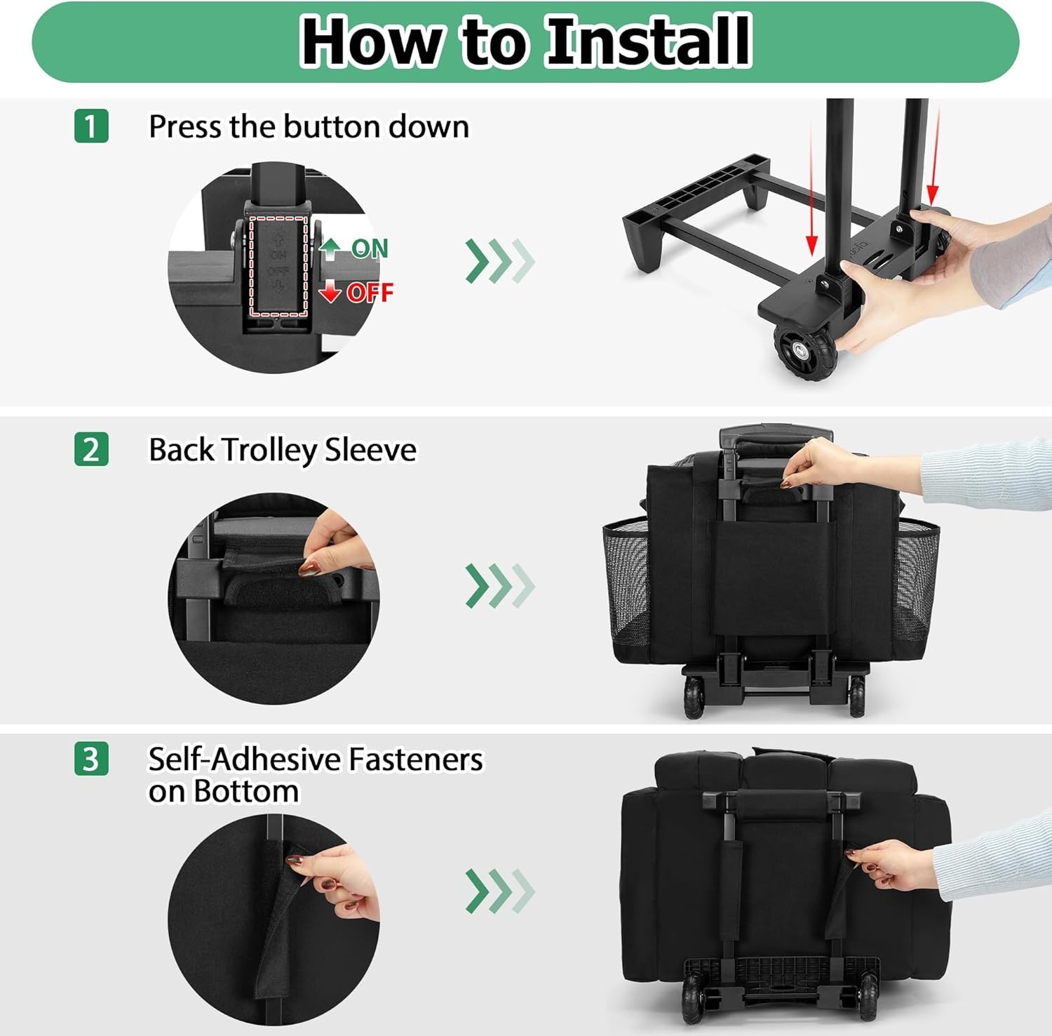 Portable Cleaning Supplies Organizer: Black Rolling Caddy with Adjustable Height