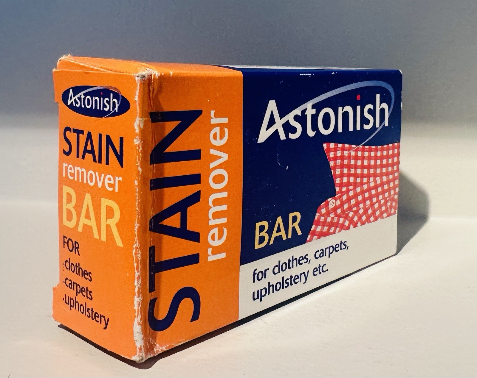 Astonish Stain Remover Bar Clothes Carpet Upholstery Pre Laundry Fabric 75g.