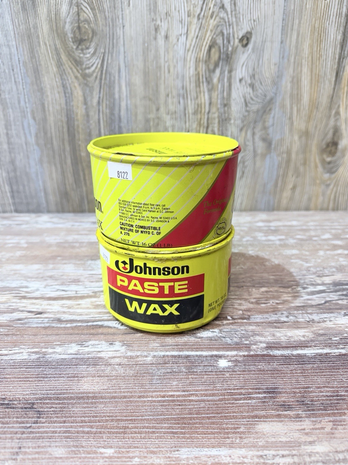 2 SC Johnson Paste Wax The Original Formula, 16 oz (1 lb) Discontinued 90% Full