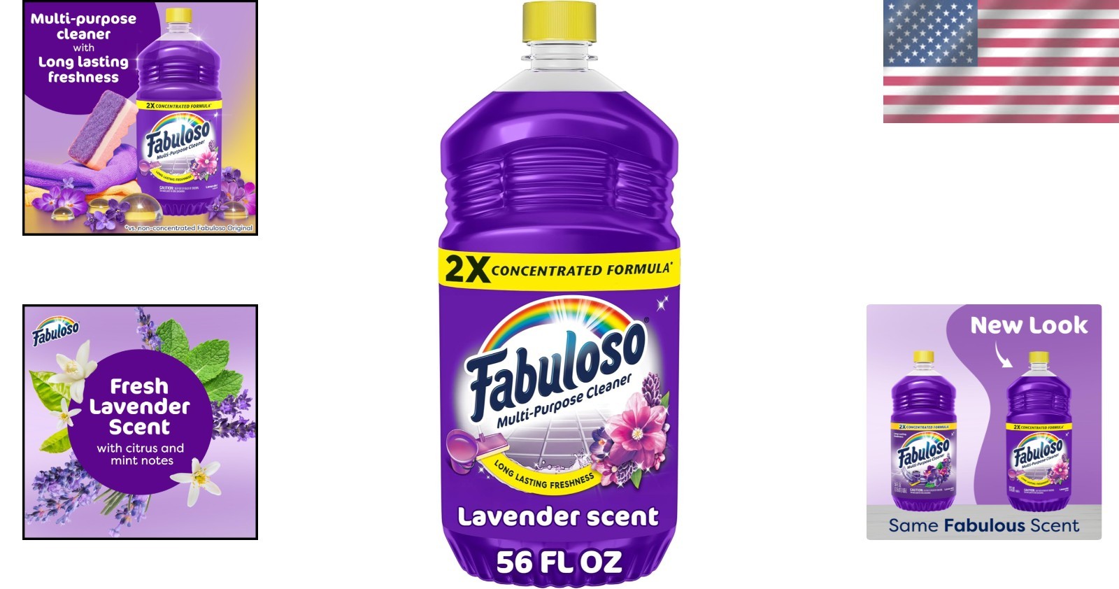 Lavender Multi-Surface Cleaner – 56 Fl Oz, Residue-Free & Biodegradable Formula