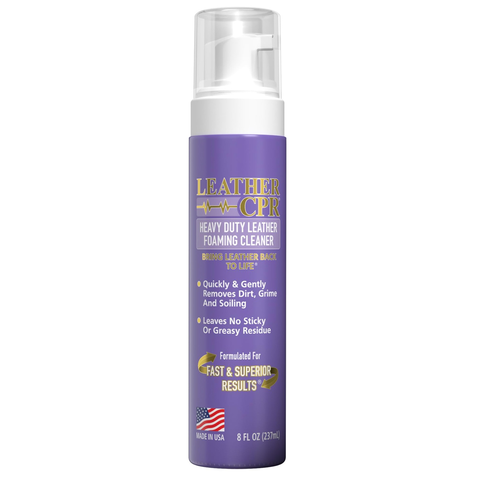 Leather CPR Heavy Duty Leather Foaming Cleaner – 8 oz – Car Interior Cleaner
