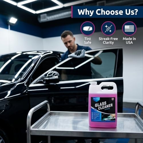 Car Glass Cleaner 1 Gallon – Ammonia-Free Window 128 Fl Oz – Pack of 1