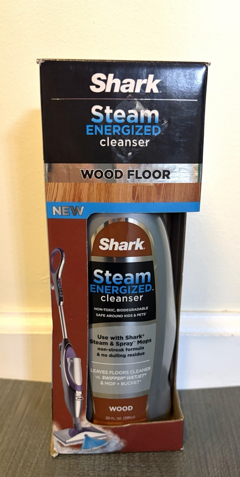 NEW Shark Steam Energized Wood Floor Cleanser Non Toxic No Streak Cleaner 20 oz
