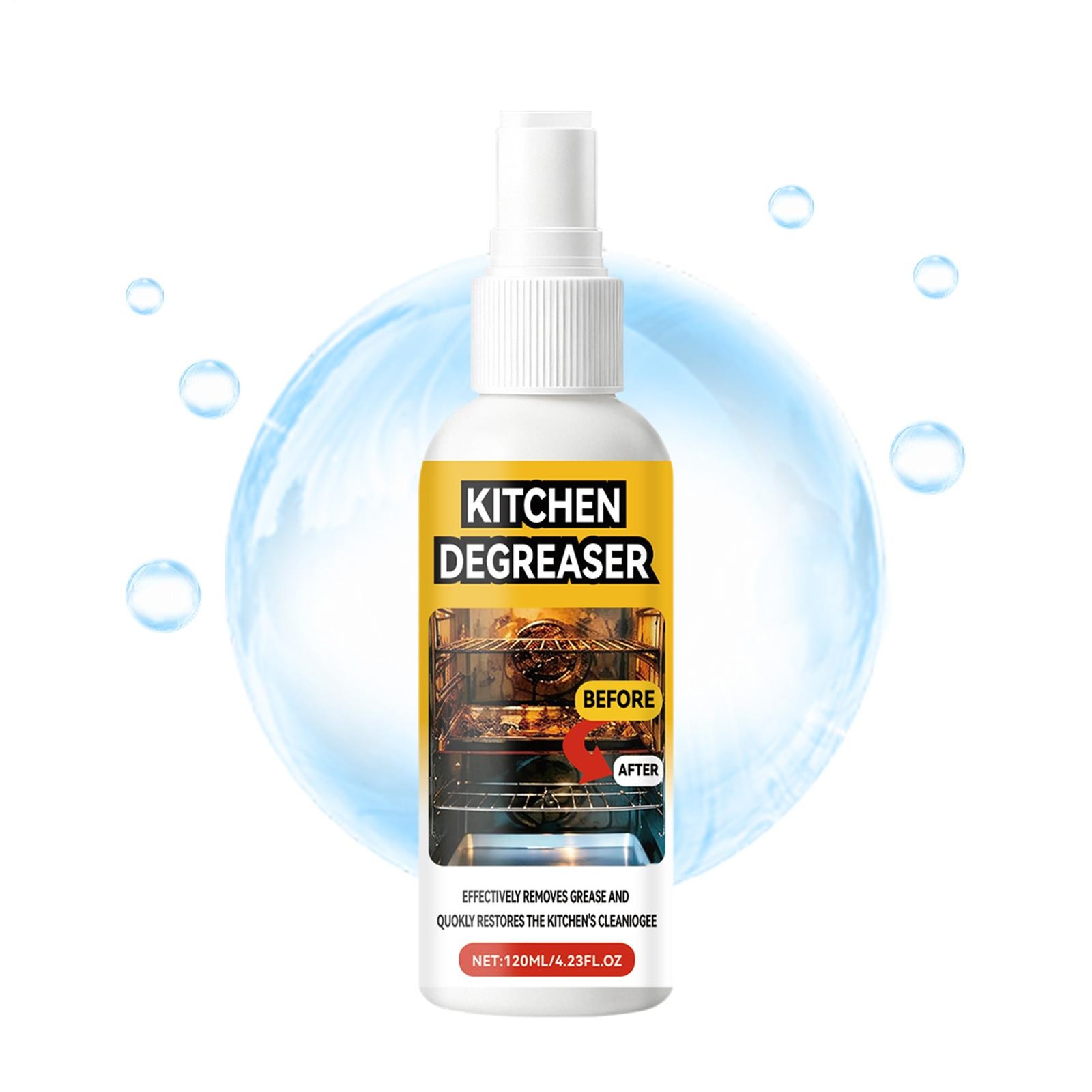 Kitchen Degreaser Heavy Duty Cleaning Stain Remover 120ml Oven Grill Oil Cleaner