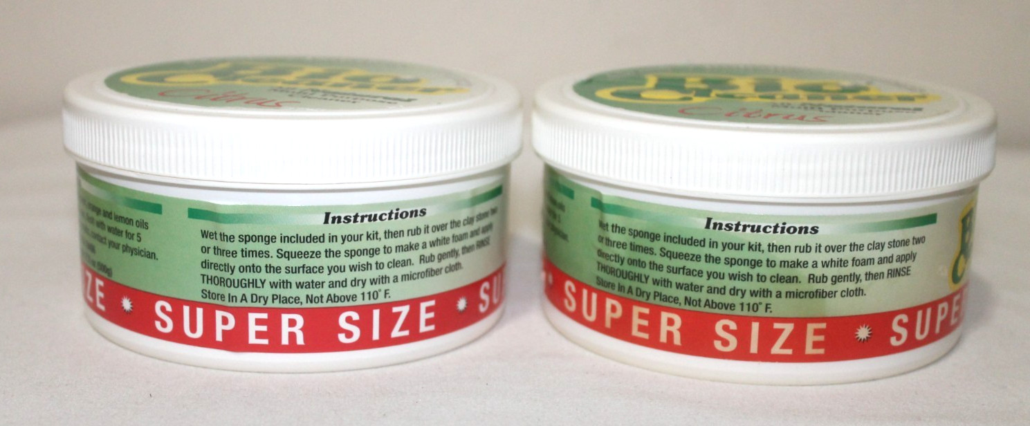 2 X Bio Cleaner Citrus All Natural Multi Purpose Clay Super Size 17.5 Oz Each