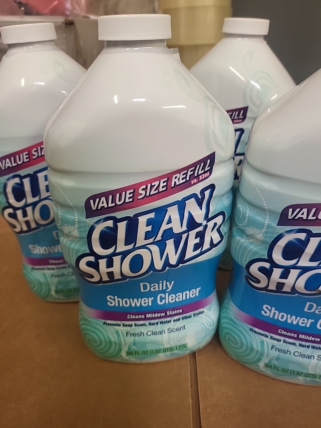Clean Shower Daily Shower Cleaner Refill, 60 fl oz – Pack of 4
