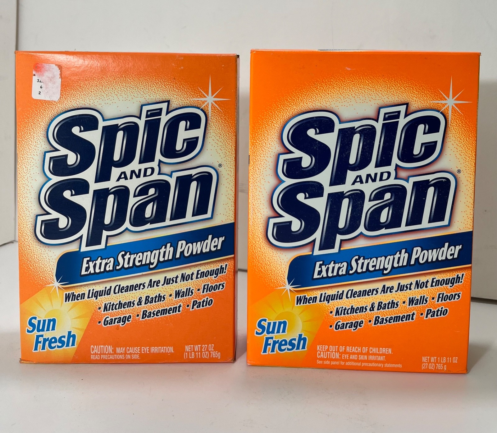 2x Spic and Span Extra Strength Powder SUN FRESH 27 oz Each – NEW 🌼