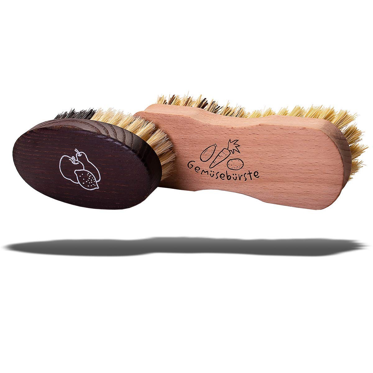 Fruit & Vegetable Brushes -Set of 2 – Kitchen Sink Cleaning Brush Pair for Wa…