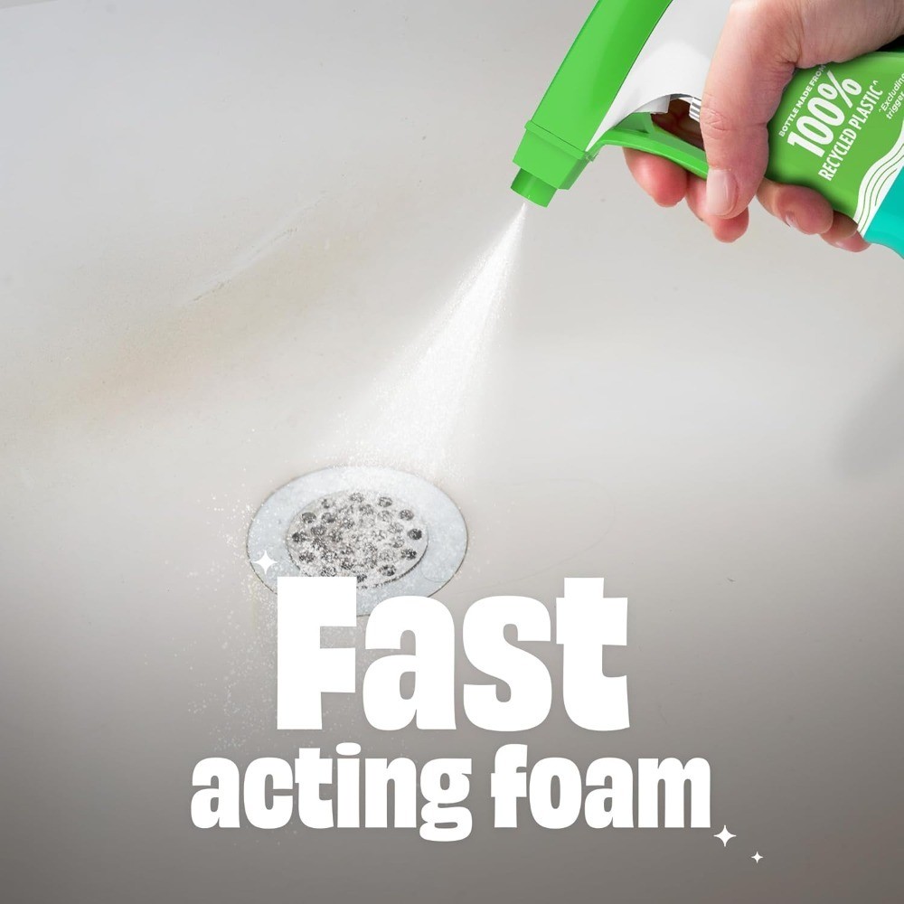 Foaming Multipurpose Bathroom Cleaner Spray 32 Ounce Recycled Plastic Bottle Eco
