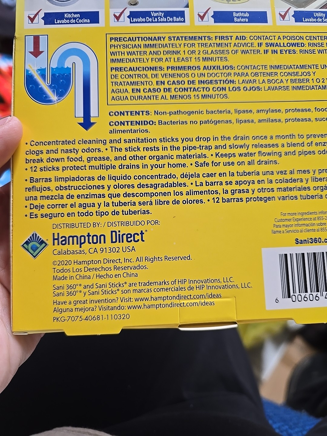 Sani 360 Sani Sticks Lemon Fresh Scent 12 Sticks New 1 Stick Per Month