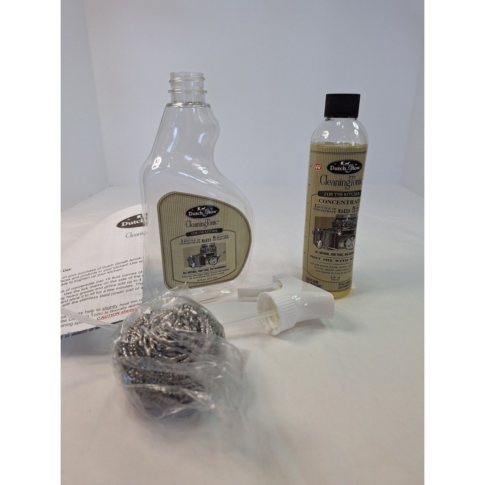 Dutch Glow Cleaning Tonic Kitchen Concentrate All Natural Non-Toxic Makes 128oz